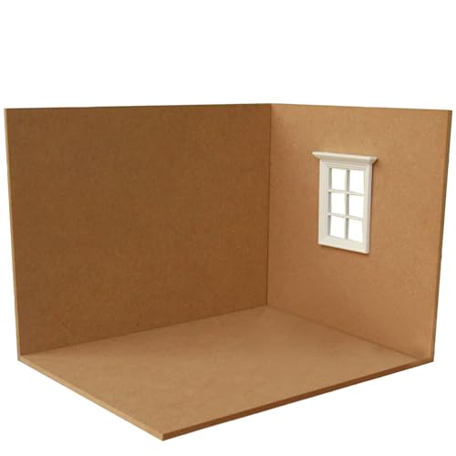 Miniaturraum Kit 1:12 Holz winziges Haus Kit einfach Installieren Sie Mini House Building anpassbares DIY Dollhouse für Puppenhausausstellung von Nyutcwe