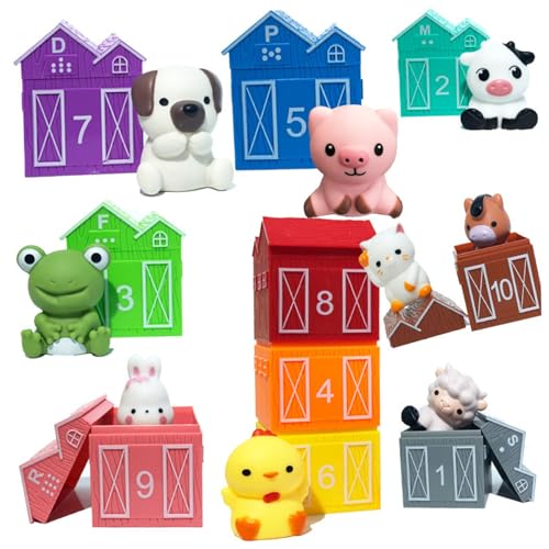 Nutztiere für Kleinkinder 1-3, 10pcs/Set niedliche Farmtierspielzeug, sicher Nutztiere für Kleinkinder 1-3, 10pcs/Set niedliche Farmtierspielzeug, sicher von Nyutcwe