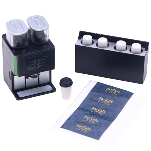 Nyutcwe 1 Set Coffee Maker Toy Dollhouse Miniaturen, Plastik 1/12 Maßstab Accessoires Realistische Schwarze Kaffeemaschine für DIY Dollhouse Küche von Nyutcwe
