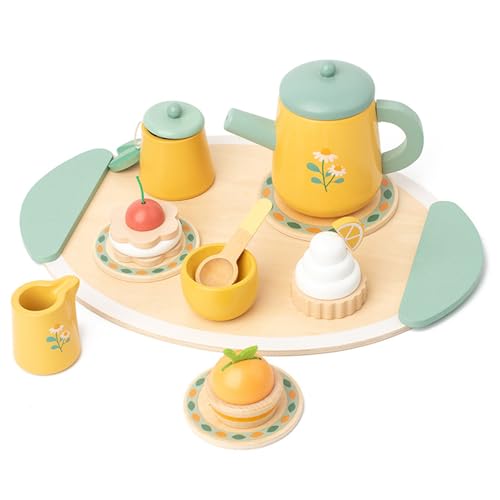 Nyutcwe 1 Set Holztee -Set, Holzteeparty mit Teekapel -Tasse Dessertspielzeug und mehr Spielen Food Toys Rollenspiele Geschenk für Mädchen Jungen, so tun 3 Jahre alt. 3+ Nyutcwe 1 Set Holztee -Set, Holzteeparty mit Teekapel -Tasse Dessertspielzeug und mehr Spielen Food Toys Rollenspiele Geschenk für Mädchen Jungen, so tun 3 Jahre alt. 3+ von Nyutcwe