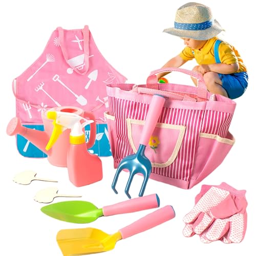 Nyutcwe 10pcs/Set Kids Gardening -Werkzeuge Buntes Gartenset mit Rechen, Schaufel, Bewässerungsdose, Schürze und mehr DIY -Kleinkind für Geschenke im Freien Nyutcwe 10pcs/Set Kids Gardening -Werkzeuge Buntes Gartenset mit Rechen, Schaufel, Bewässerungsdose, Schürze und mehr DIY -Kleinkind für Geschenke im Freien von Nyutcwe