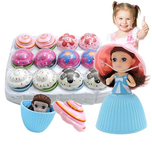 Nyutcwe 12pcs/Set Princess Dolls, Cupcake Princess Doll Spielzeug, Überraschung transformierender Duftkuchenpuppenspielzeug lustiges Spielgeschenk für 3 Jahre alte Mädchenpuppen Nyutcwe 12pcs/Set Princess Dolls, Cupcake Princess Doll Spielzeug, Überraschung transformierender Duftkuchenpuppenspielzeug lustiges Spielgeschenk für 3 Jahre alte Mädchenpuppen von Nyutcwe