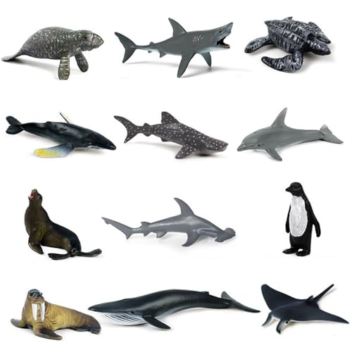 Nyutcwe 12pcs/festgelegte Meerestier -Figuren, realistisch Verschiedene Meerestierspielzeuge, pädagogische und dekorative Meeresspielzeug, Kreaturen für Kinderfiguren Nyutcwe 12pcs/festgelegte Meerestier -Figuren, realistisch Verschiedene Meerestierspielzeuge, pädagogische und dekorative Meeresspielzeug, Kreaturen für Kinderfiguren von Nyutcwe