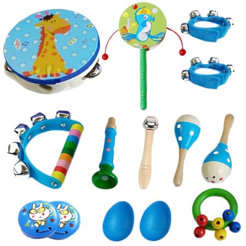 Nyutcwe 13PCS Kids Musical Instrumente Set hölzerne Kleinkind -Musikinstrumente umfassen Xylophon, Schlagzeug, Maracas und mehr Bildungsbaby für Junge Musiker Nyutcwe 13PCS Kids Musical Instrumente Set hölzerne Kleinkind -Musikinstrumente umfassen Xylophon, Schlagzeug, Maracas und mehr Bildungsbaby für Junge Musiker von Nyutcwe
