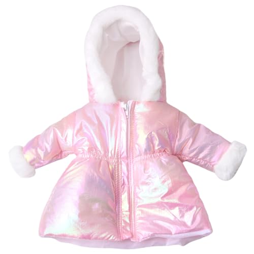 Nyutcwe 18 -Zoll -Puppenkleidung, Winter -Outfit Langes Manteljacke Babypuppenkleidung, DIY -Kapuze mit Reißverschluss für Bindung und Interaktion, Geschenk für Kinder 18 Zoll von Nyutcwe