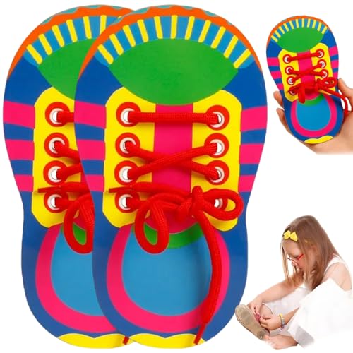Nyutcwe 2PCS -Schuhbindungen für Kinder, frühe Bildungsschuhbindungen, leichte und kompakte Feinmotorik -Spielzeug für Kindergärtnerlernaktivitäten für Kinder Nyutcwe 2PCS -Schuhbindungen für Kinder, frühe Bildungsschuhbindungen, leichte und kompakte Feinmotorik -Spielzeug für Kindergärtnerlernaktivitäten für Kinder von Nyutcwe