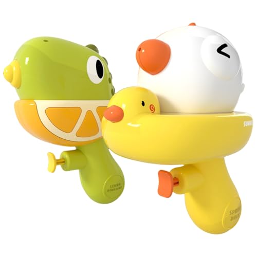 Nyutcwe 2pcs Baby Badspielzeug, Plastik -Tierkindbad Spielzeugwasserpistole mit großer Reichweite, einfach zu verwendende Spielzeugwasserpistolen für Badewannen-, Tank- und Schwimmbadspielzeuge Nyutcwe 2pcs Baby Badspielzeug, Plastik -Tierkindbad Spielzeugwasserpistole mit großer Reichweite, einfach zu verwendende Spielzeugwasserpistolen für Badewannen-, Tank- und Schwimmbadspielzeuge von Nyutcwe