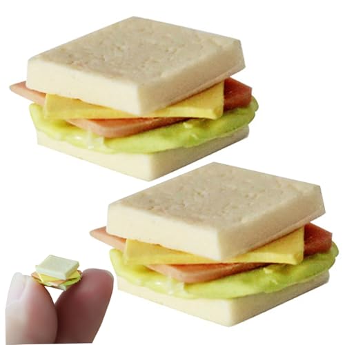 Nyutcwe 2pcs Miniaturpuppenhauszubehör, realistische gefälschte Sandwich -Puppenhaus -Accessoires, exquisites Miniaturspielzeug für DIY -Küche Esstisch Miniature Nyutcwe 2pcs Miniaturpuppenhauszubehör, realistische gefälschte Sandwich -Puppenhaus -Accessoires, exquisites Miniaturspielzeug für DIY -Küche Esstisch Miniature von Nyutcwe