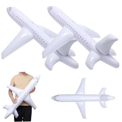 Nyutcwe 2pcs aufblasbares Flugzeug, 39 Zoll weißes großes Flugzeugballons, realistische wirkungssichere Blow-up-Spielzeug für Outdoor, Party-Gefälligkeiten, Schwimmen aufblasbar Nyutcwe 2pcs aufblasbares Flugzeug, 39 Zoll weißes großes Flugzeugballons, realistische wirkungssichere Blow-up-Spielzeug für Outdoor, Party-Gefälligkeiten, Schwimmen aufblasbar von Nyutcwe
