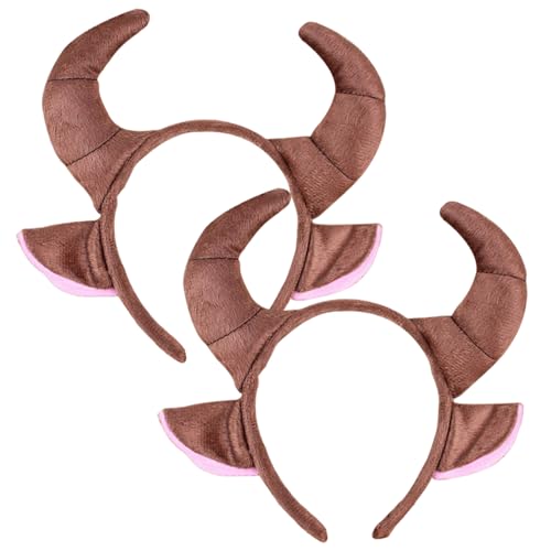 Nyutcwe 2pcs bullohren Stirnband, niedliche Tierohren Stirnband, Mode Haarzubehör für Erwachsene Kinder Make -up Cosplay Partyversorgung Stirnbänder für Frauen von Nyutcwe