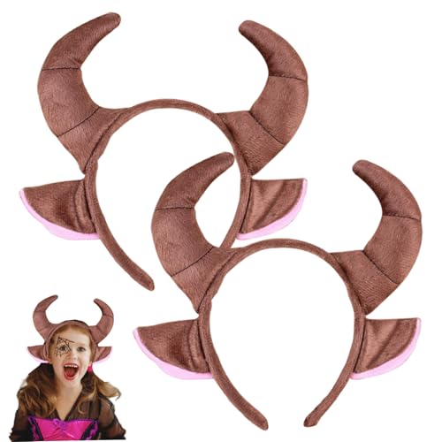 Nyutcwe 2pcs bullohren Stirnband, niedliche Tierohren Stirnband, Mode Haarzubehör für Erwachsene Kinder Make -up Cosplay Partyversorgung Stirnbänder für Frauen von Nyutcwe