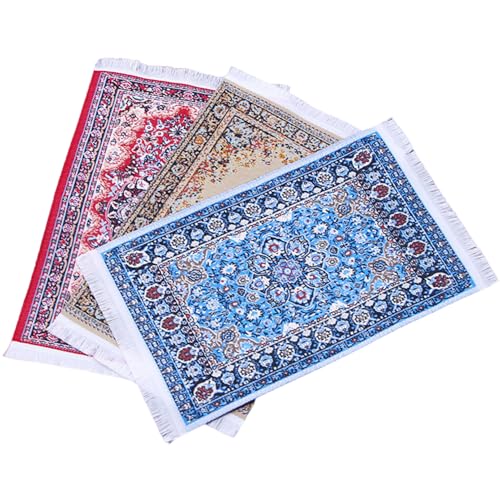 Nyutcwe 3pcs Dollhouse Teppich, 1:12 Skala Reiche Farben & Elegante Muster -Puppenhausmöbel, französische Mini -Teppiche für Miniaturzubehör Teppich Nyutcwe 3pcs Dollhouse Teppich, 1:12 Skala Reiche Farben & Elegante Muster -Puppenhausmöbel, französische Mini -Teppiche für Miniaturzubehör Teppich von Nyutcwe