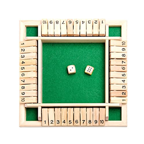 Nyutcwe 4 -Wege -Kasten -Würfelspiel Holzbrettspiel Spielzeug Smart für das Erlernen von Zahlen grün von Nyutcwe