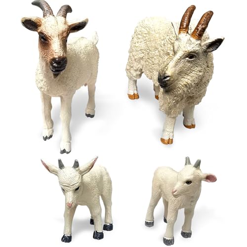 Nyutcwe 4PCS/Set Animal Figuren Plastikweite Ziegenstatue, realistische umweltfreundliche Ziegenspielzeug für Kinder Lernen Bildungsspielzeug, Geburtstagsgeschenk, Cake Toper Nyutcwe 4PCS/Set Animal Figuren Plastikweite Ziegenstatue, realistische umweltfreundliche Ziegenspielzeug für Kinder Lernen Bildungsspielzeug, Geburtstagsgeschenk, Cake Toper von Nyutcwe