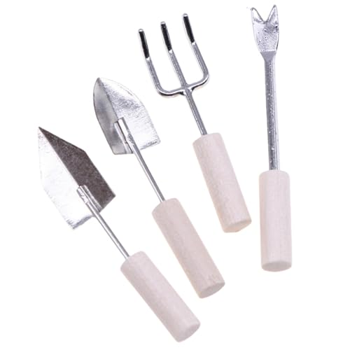 Nyutcwe 4PCS/Set Dollhouse Miniaturen, Farm Miniatur -Tools Set, 1/12 Skala -Zubehör Farm -Tools mit Schaufelrake und mehr für Dollhouse Decoration DIY Crafts Miniaturen Nyutcwe 4PCS/Set Dollhouse Miniaturen, Farm Miniatur -Tools Set, 1/12 Skala -Zubehör Farm -Tools mit Schaufelrake und mehr für Dollhouse Decoration DIY Crafts Miniaturen von Nyutcwe