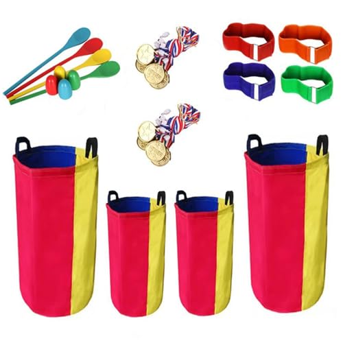 Nyutcwe 4pcs Sack Race Bag mit 4pcs Egg Spoons & Legged Race Bands Sports Day Kit Outdoor Family Interactive Eltern-Kind Bonding Rasenparty Karnevalsspiele für Kinder Erwachsene Geschenk Familie Nyutcwe 4pcs Sack Race Bag mit 4pcs Egg Spoons & Legged Race Bands Sports Day Kit Outdoor Family Interactive Eltern-Kind Bonding Rasenparty Karnevalsspiele für Kinder Erwachsene Geschenk Familie von Nyutcwe