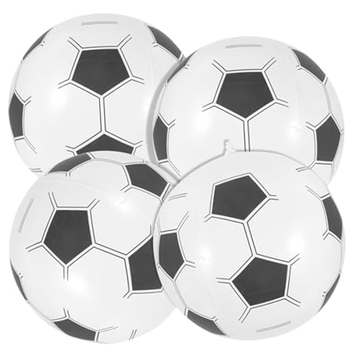 Nyutcwe 4pcs aufblasbare Fußballkugel tragbarer sicherer PVC Fun Beach Fußball -Fußballspielspielzeug für Kinder und Erwachsene aufblasbar von Nyutcwe