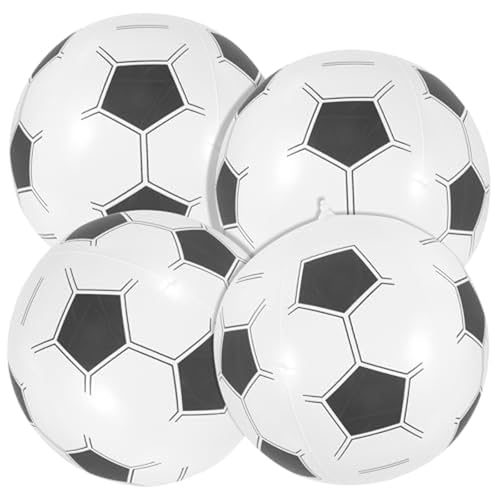 Nyutcwe 4pcs aufblasbare Fußballkugel tragbarer sicherer PVC Fun Beach Fußball -Fußballspielspielzeug für Kinder und Erwachsene aufblasbar von Nyutcwe