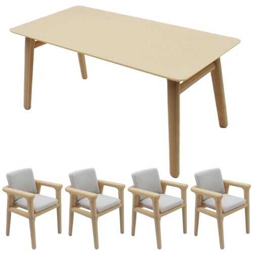 Nyutcwe 5pcs Dollhouse Küche, realistische 1/12 Skala -Puppenhausmöbelset umfasst 1 Rechteck Esstisch und 4 Stühle Esszimmer Dekoration Zubehör Möbel Nyutcwe 5pcs Dollhouse Küche, realistische 1/12 Skala -Puppenhausmöbelset umfasst 1 Rechteck Esstisch und 4 Stühle Esszimmer Dekoration Zubehör Möbel von Nyutcwe