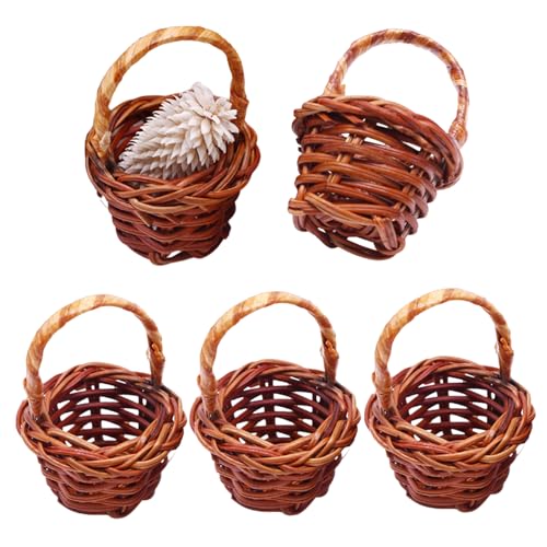 Nyutcwe 5pcs Mini -Korb mit Griff DIY Rattan Simulation Dollhouse Miniaturkorb Dekorative Mini Körbe für Picknick Candy Ostern Ei Dollhouse Accessoires Nyutcwe 5pcs Mini -Korb mit Griff DIY Rattan Simulation Dollhouse Miniaturkorb Dekorative Mini Körbe für Picknick Candy Ostern Ei Dollhouse Accessoires von Nyutcwe