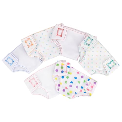 Nyutcwe 6pcs Babypuppenwindeln, weiche Unterwäsche für Babypuppenbabys, Leichtwindeln nachfüllen, entzückende Unterwäsche für 18 Zoll, Mädchenzubehör, Accessoires für Mädchen Nyutcwe 6pcs Babypuppenwindeln, weiche Unterwäsche für Babypuppenbabys, Leichtwindeln nachfüllen, entzückende Unterwäsche für 18 Zoll, Mädchenzubehör, Accessoires für Mädchen von Nyutcwe
