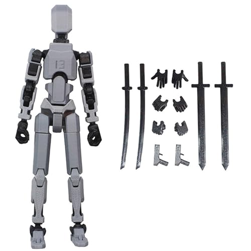 Nyutcwe Aktionsfiguren mit Armen Mechanische Aktion Figure Modell DIY Posenable Abbildung 5.4 Zoll dekorativen Körper für Tischplattenanzeige, grau-schwarz Nyutcwe Aktionsfiguren mit Armen Mechanische Aktion Figure Modell DIY Posenable Abbildung 5.4 Zoll dekorativen Körper für Tischplattenanzeige, grau-schwarz von Nyutcwe