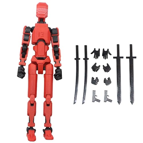 Nyutcwe Aktionsfiguren mit Armen Mechanische Aktionsfigur Modell DIY Posenable Abbildung 5.4 Zoll dekorativen Körper für Tischplattenanzeige, rot-schwarz Nyutcwe Aktionsfiguren mit Armen Mechanische Aktionsfigur Modell DIY Posenable Abbildung 5.4 Zoll dekorativen Körper für Tischplattenanzeige, rot-schwarz von Nyutcwe