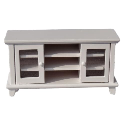 Nyutcwe Dollhouse -Fernsehschrank, 1:12 Skala Dollhouse Accessoires Miniaturenfernseher -TV -TV -Schrank für Möbeldekoration von Nyutcwe