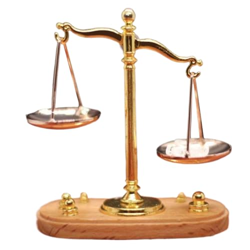 Nyutcwe Dollhouse Möbel, Balance Skalen Miniaturpuppenhauszubehör mit Gewichten, 1: 12 Skala Retro Miniatures Spielzeug für Szenen Kuchendekoration Möbel Nyutcwe Dollhouse Möbel, Balance Skalen Miniaturpuppenhauszubehör mit Gewichten, 1: 12 Skala Retro Miniatures Spielzeug für Szenen Kuchendekoration Möbel von Nyutcwe