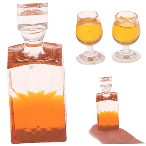Nyutcwe Dollhouse Whisky Flasche realistische Mini Alkoholflaschen Harz Mini Weinflaschen mit 2 Tassen Dekorative Puppenhauszubehör für Puppenhaus -Einstellungen Alkohol Nyutcwe Dollhouse Whisky Flasche realistische Mini Alkoholflaschen Harz Mini Weinflaschen mit 2 Tassen Dekorative Puppenhauszubehör für Puppenhaus -Einstellungen Alkohol von Nyutcwe