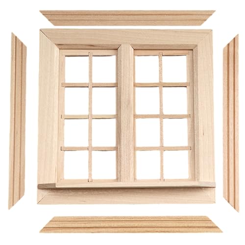 Nyutcwe Dollhouse Windows 4x4 Zoll 1:12 Hölzer unbemalte Puppenhausmöbel Simulation Glatte DIY Miniatur Doll Requisiten Zubehör Fenster Fenster Nyutcwe Dollhouse Windows 4x4 Zoll 1:12 Hölzer unbemalte Puppenhausmöbel Simulation Glatte DIY Miniatur Doll Requisiten Zubehör Fenster Fenster von Nyutcwe