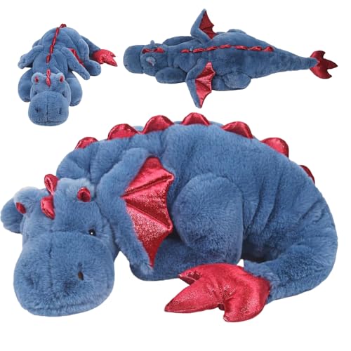 Nyutcwe Drachengefüllte Tier, 43 Zoll niedlichen Cartoon Dragon Plüsch mit Flügel, weiches bequemes Riesengefüllter Tier für Kinder Jungen Mädchen Schlafzimmer Dekoration, Blau Nyutcwe Drachengefüllte Tier, 43 Zoll niedlichen Cartoon Dragon Plüsch mit Flügel, weiches bequemes Riesengefüllter Tier für Kinder Jungen Mädchen Schlafzimmer Dekoration, Blau von Nyutcwe