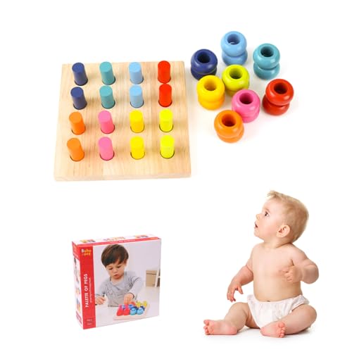 Nyutcwe Holzstapelringe, 8x8x2 Pädagogische Stapelringe Babyspielzeug, umweltfreundliche Puzzle-Spiele Spielzeug für Kleinkinder 1-3 Jahre alte Vorschulkinderkinder Geschenk Nyutcwe Holzstapelringe, 8x8x2 Pädagogische Stapelringe Babyspielzeug, umweltfreundliche Puzzle-Spiele Spielzeug für Kleinkinder 1-3 Jahre alte Vorschulkinderkinder Geschenk von Nyutcwe