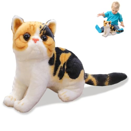 Nyutcwe Katze Weichspielzeug, 10, 24 -Zoll -Simulation Katzenkissen, weicher und bequemes Plüsch, lebendiges und realistisch Nyutcwe Katze Weichspielzeug, 10, 24 -Zoll -Simulation Katzenkissen, weicher und bequemes Plüsch, lebendiges und realistisch von Nyutcwe