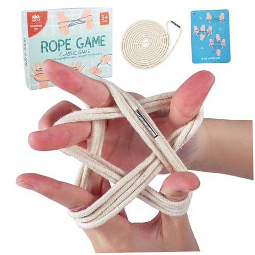 Nyutcwe Katzen Cradles String Elastic Finger Hand Cotton Seilschnur Spielzeug mit 10 Unterrichtskarten, traditionelles Bildungskatze Cradles -Spiel für Kinder und Erwachsene Nyutcwe Katzen Cradles String Elastic Finger Hand Cotton Seilschnur Spielzeug mit 10 Unterrichtskarten, traditionelles Bildungskatze Cradles -Spiel für Kinder und Erwachsene von Nyutcwe