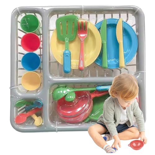 Nyutcwe Kindertöpfe und Pfannen Playset, Trep Play Kids Kitchen Accessoires, kreative sichere Spielgerichte für Küche, Spielzeug Tischgeschirr Spielset mit Drainer für Mädchen und Jungentöpfe Nyutcwe Kindertöpfe und Pfannen Playset, Trep Play Kids Kitchen Accessoires, kreative sichere Spielgerichte für Küche, Spielzeug Tischgeschirr Spielset mit Drainer für Mädchen und Jungentöpfe von Nyutcwe