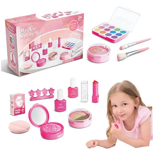Nyutcwe Make -up Toy Set umfassende frühe pädagogische gefälschte Make -up -fantasievolle interaktive interaktive süße Glatte Spielzeug, Geschenke für Mädchen von Nyutcwe