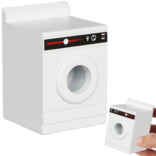 Nyutcwe Miniaturwaschmaschine, 1:12 Spielzeugwaschmaschine im Maßstab, weißes Holzpuppenhauszubehör, 2x2x3 Zoll DIY Friendly Decorative Dollhouse Miniaturen für Liebhaber Miniature Nyutcwe Miniaturwaschmaschine, 1:12 Spielzeugwaschmaschine im Maßstab, weißes Holzpuppenhauszubehör, 2x2x3 Zoll DIY Friendly Decorative Dollhouse Miniaturen für Liebhaber Miniature von Nyutcwe