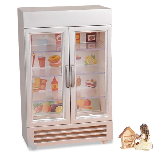 Nyutcwe Puppenhaus Kühlschrank 1:12 Puppenhaus Kühlschrank Simulation Miniatur empfindlicher Modell Küche Requisite für Wohnkultur, nur von Nyutcwe