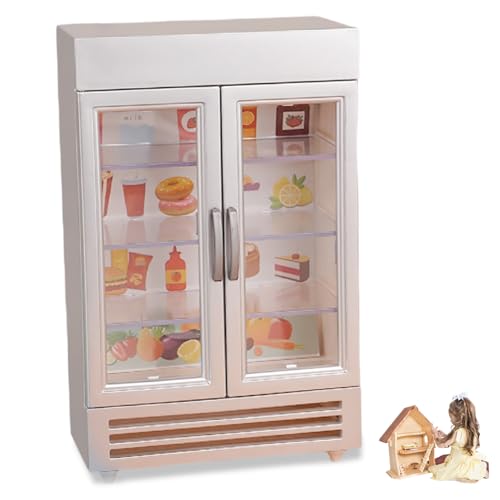 Nyutcwe Puppenhaus Kühlschrank 1:12 Puppenhaus Kühlschrank Simulation Miniatur empfindlicher Modell Küche Requisite für Wohnkultur, nur von Nyutcwe