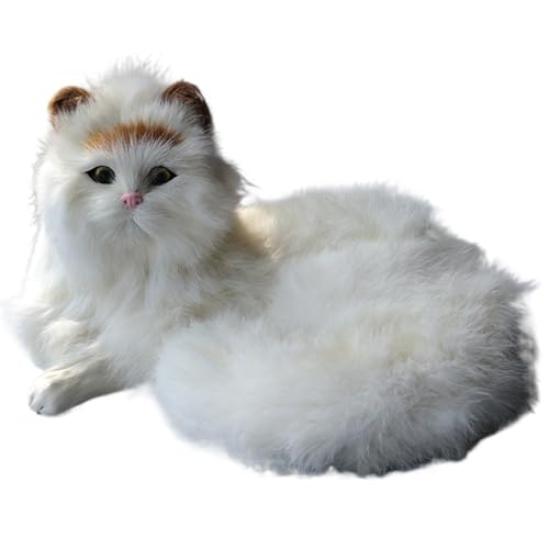 Nyutcwe Realistische Katze niedliche Lüge Katze Plüsch Simulierte künstliche Puppe 8, 5 x 6 x 3 Zoll detailliertes gefälschtes dekoratives Dekor für Zuhause, Hotel, Fotografie realistisch von Nyutcwe