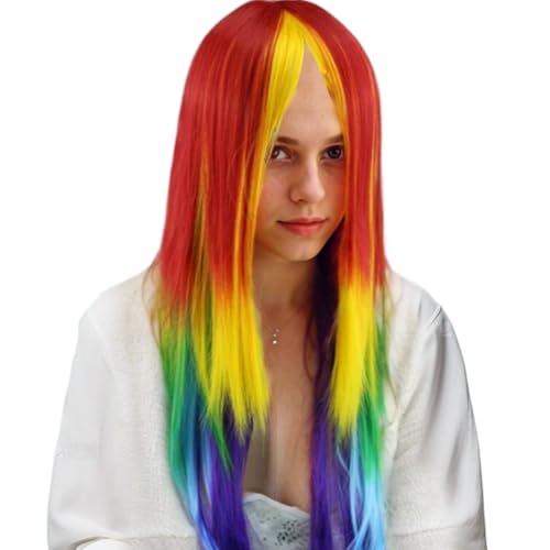 Nyutcwe Regenbogenperücke, Haarkappe Lange gerade Cosplay -Perücke, Regenbogen -Dash -Haare mit Pferdeschwanz 27.5 Anime Cosplay Synthetic Gerade Nyutcwe Regenbogenperücke, Haarkappe Lange gerade Cosplay -Perücke, Regenbogen -Dash -Haare mit Pferdeschwanz 27.5 Anime Cosplay Synthetic Gerade von Nyutcwe