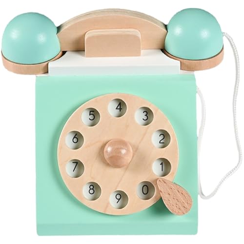 Nyutcwe Retro -Telefon klassisches hölzerne realistische Vintage -Telefon lustig vorgetäuscht Spielen Spielzeug Interaktives Lernen für Kinder Kinder Mädchen Jungen Geschenke, Blau Nyutcwe Retro -Telefon klassisches hölzerne realistische Vintage -Telefon lustig vorgetäuscht Spielen Spielzeug Interaktives Lernen für Kinder Kinder Mädchen Jungen Geschenke, Blau von Nyutcwe