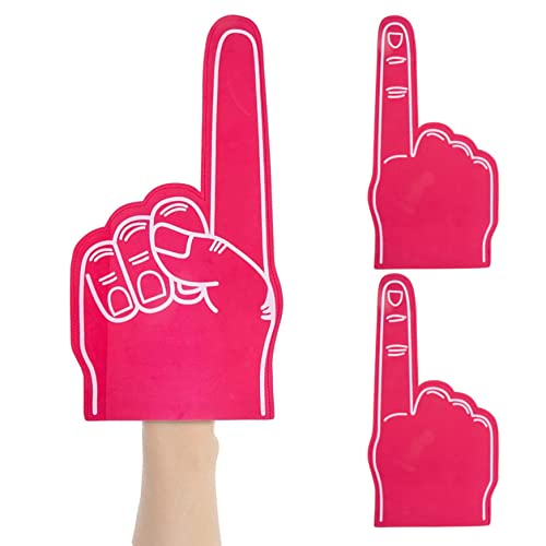 Nyutcwe Riesenschaumfinger 18 Zoll Schaumhand -Cheerleading Finger für Sports School Sport Games Party Supplies 3pcs Rot von Nyutcwe