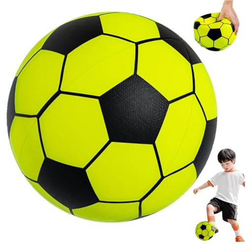 Nyutcwe Stille Fußballkugel für Kinder, Größe 5 PU Foam Fußball mit Stoßdämpfung, weiche Geräuschreduktion Fußball zum Training und Spielen, perfekte Kinderspielzeuge von Nyutcwe