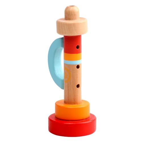 Nyutcwe Trompetenspielzeug, Glatte hölzerne Kinder Trompete, Sound Teaching Tool 5.5x2 tragbares Instrument mit 3 Klanglöchern, Bildungsmusikinstrumente für Kinder im Alter von 3+ Spielzeug. von Nyutcwe