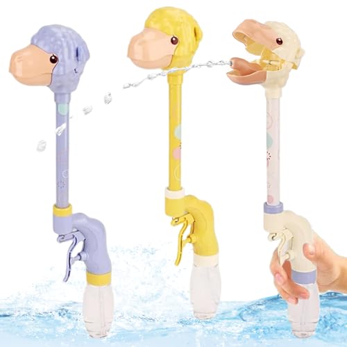 Nyutcwe Wasserpistole 3pcs Langhals Cartoon Alpaca Pool Toys Press-Tast-Wassersprinkler für Kinder 15 Zoll Robustes Outdoor-Spielzeug für Garten- und Strandspiele von Nyutcwe