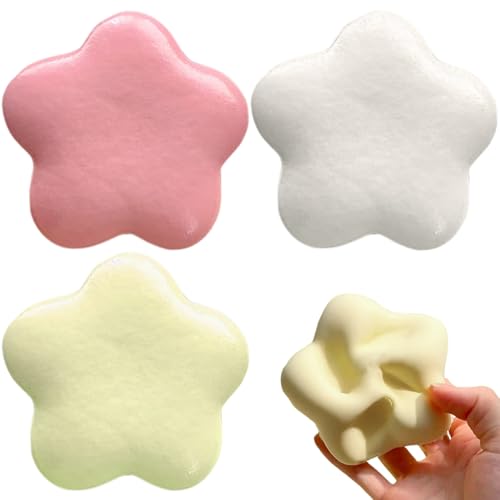 Squeeze Toys 3PCS 3 Farbstern-förmige Stressspielzeug für Kinder und Erwachsene weiche und komfortable PU-Angst tragbare entzückende Zappel für Zuhause, Schule, Büro-Squeeze von Nyutcwe