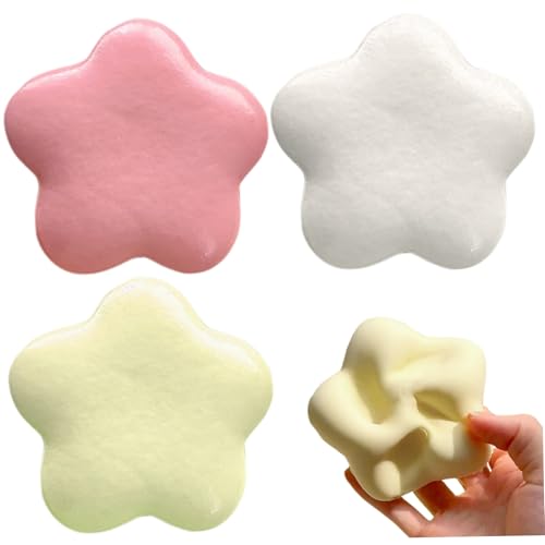 Squeeze Toys 3PCS 3 Farbstern-förmige Stressspielzeug für Kinder und Erwachsene weiche und komfortable PU-Angst tragbare entzückende Zappel für Zuhause, Schule, Büro-Squeeze von Nyutcwe