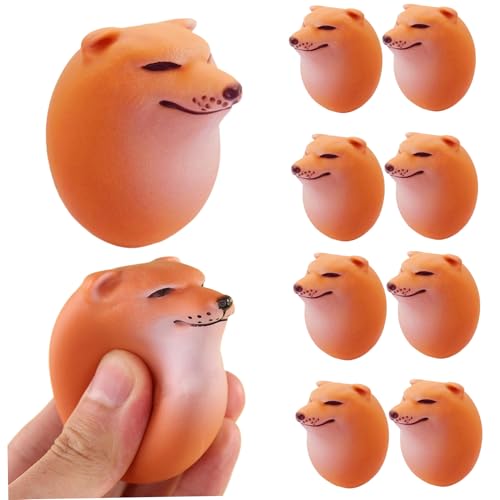 Squish Toys, 10 Prozent lustige Hunde Ei Spielzeug langsamer Aufstieg Stress Ball, 1, 8 x 2, 4 Zoll Squish Bälle, tragbare Squeeze -Spielzeug für Kinder Erwachsene, Ostern Themenparty Gunst Geschenke von Nyutcwe